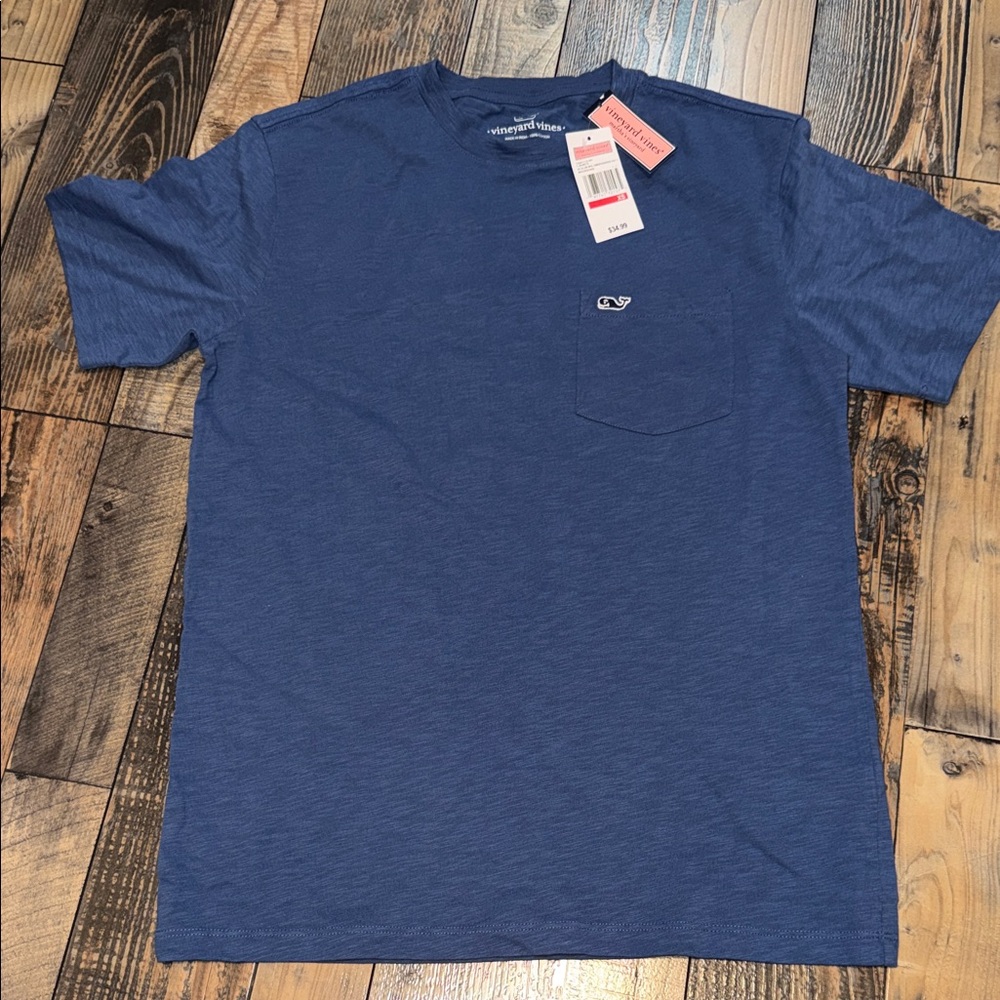 Vineyard Vines Men's Heathered Blue Tee